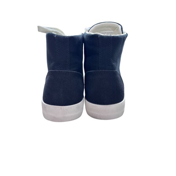 Unisex High-Top Canvas Sneakers Size 9.5 US Lace-Up Casual Shoes Black & White M - Picture 3 of 10